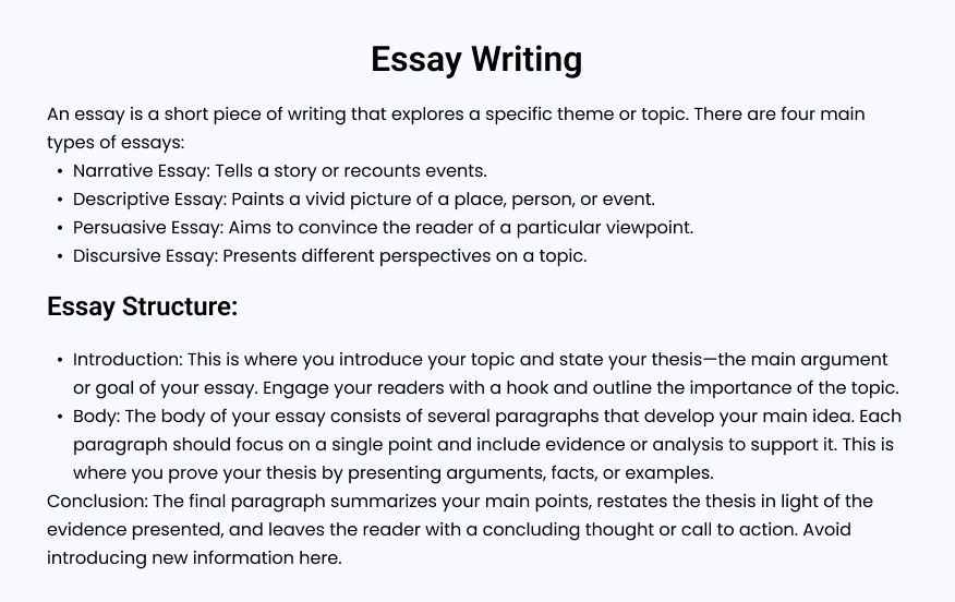 essay writing